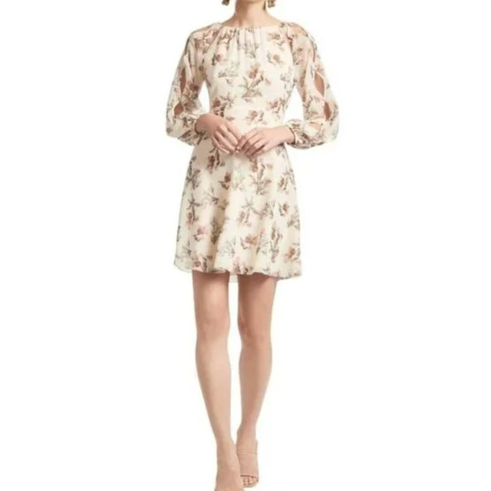 SACHIN + BABI Dress Size 10 Evening Gown NEW Bevvy Dress Floral Mini Cream - Picture 8 of 10